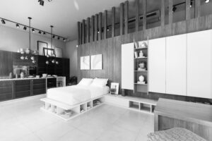 Modern-bedroom-and kitchen-design